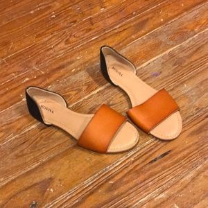 Merona tan & brown flat sandals